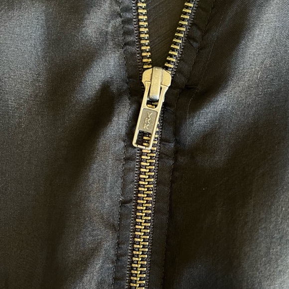 NOT FOR SALE 💔MICHELLE MASON Sheer Silk Organza Mesh Bomber Zip-Up Jacket Black - Picture 7 of 15